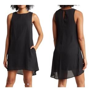 Nordstrom Rack Solid Little Black Dress Sleeveless Mini Sheath Small/Medium